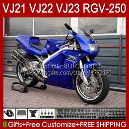 Body For SUZUKI RGVT RGV 250CC 250 CC RGV250 SAPC VJ22 RVG250 VJ 22 20HC.97 blue glossy RGV-250 Panel 90 91 92 93 94 95 96 RGVT-250 1990 1991 1992 1993 1994 1995 1996 Fairing