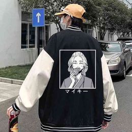 Anime Tokyo Revengers Printed Hoodies Hip Hop Sweatshirts Long Sleeve Pullover Jacket Coat H1227