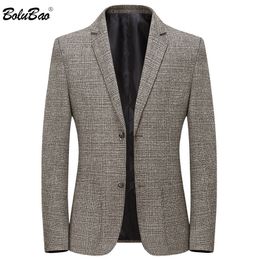BOLUBAO Business Plaid Blazer Men Fashion Brand Men High Quality Suit Jacket British Style Casual Blazers Male Clothing 210518