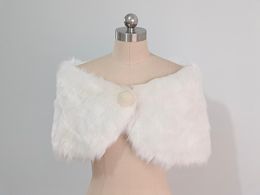 Wraps & Jackets Ivory Women Bolero Faux Fur Warm Wedding Cloak Winter Overcoat Accessories