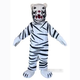 Festival Dress White Tiger Mascot Costumes Carnival Hallowen Gifts Unisex Adults Fancy Party Games Outfit Holiday Celebration Cartoon Character Outfits