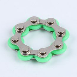Bike Chain Toy Key Ring Fidget Spinner Gyro Hand Metal Finger Keyring Bracelet Toys Reduce Decompression Anxiety Anti Stress For Kids DHL