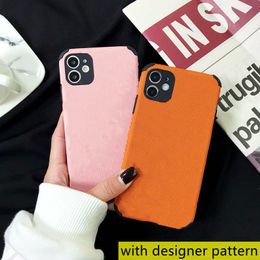 Fashion designer phone cases for iPhone 12 Pro Max 11 XR XS 7/8 plus PU leather protection shell Shockproof cellphone cover case HuaWei P20 P30pro P40 mate 20 30 40pro