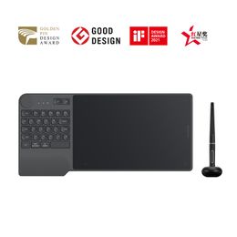 HUION KD200 Inspiroy Keydial Battery-Free Pen Wireless Graphics Digital Drawing Tablet with Keyboard Mesa Digitalizadora