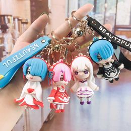 New Cartoon Anime Doll Keychain Beautiful Girl Car Keychain Couple Jewellery Fashion Boutique Backpack Pendant Small Gift G1019