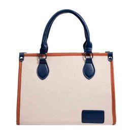 2022 Fashion Solid PU Leather Contrast Colour Handle Ladi office Borse a mano Donna Big Bag Borsette bianche Borse QNKX