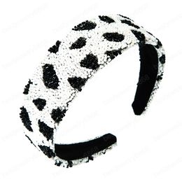 Vintage Bohemian Full Seed Beaded Headband Elegant Zebra Leopard Pattern Wide-brimmed Hairband Girl Party Tiara Bezel