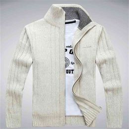 Men's Winter Sweater Casual Knitted Cardigan Jackets Thick Warm Clothing Cashmere Coats Outerwear Male Knit 210812