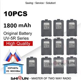 Walkie Talkie 10pcs Original Baofeng Handheld Radio Battery Accessories For UV-5R 1800mAh 7.4V