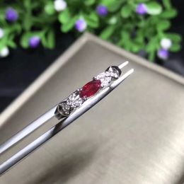 Natural ruby ring, 925 sterling silver, simple and exquisite style, cheap price, recommended by the owner, authentic Colour