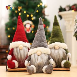 Décorations de Noël Buffalo Poupées de Noël Figurines à la main Gnome Gnome Peluche Peluche Toys Cadeaux Kids Noël Cadeaux Fy7177