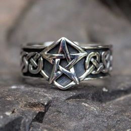 Celtique noeud gothique 316l acier inoxydable pentagrame étoile païne païens hommes femmes féminin motard bijoux