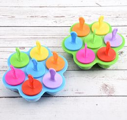 Colourful Ice Cream Tools Silicone Creative Children's Complementary Food Box 7 Hole Tubs Boxes Cheese Mould Kitchen