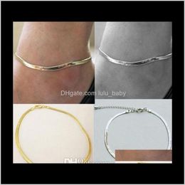 Jewellery Drop Delivery 2021 European And American Metal Chain Fish Scale Shape Anklets Sekdh