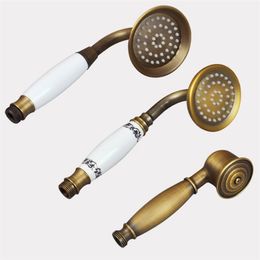 Brass Antique Bathroom Handheld Shower Head for Shower Faucet Hand Shower Head for Bathroom 210724