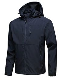 New Classic Windproof and Waterproof High Quality Casual Mens Jackets Fashion Fleece Ski Down Snow Soft Shell Coats Black Grey Blue