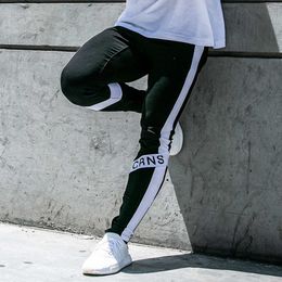 Siyah Track Pants Gym Pants Jogger Sweetpants Erkekler Günlük Pamuk Pantolon Fitness Vücut İnşa Spor Pantolon Erkek Koşu Spor Giyim P0811