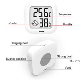 Mini LCD Digital Thermometer Hygrometer Indoor Room Fridge Hygrometer Gauge Sensor LLF12239