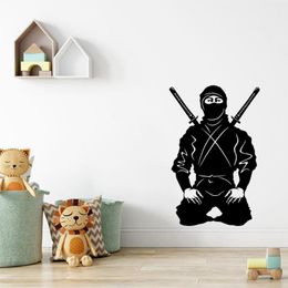 Wall Stickers Romantic Ninja Art Decal Pvc Material For Kids Rooms Home Decor