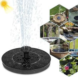 3.5W Solar Fountain Pump Water Floating with 4 Nozzles for Bird Bath Fish tank Pond or Garden Decoration 210713