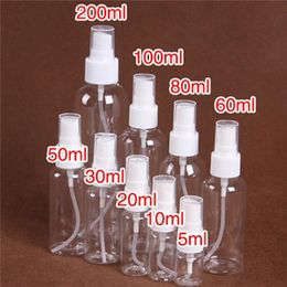 5ml 10ml 20ml 30ml 50ml 60ml 80ml 100ml Plastic Spray Bottle Empty Refillable Bottles Perfume PET Container