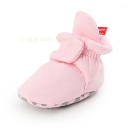 First Walkers Comfort Cotton Baby Girls Shoes Winter Warm Soft Sole Booties Toddler Casual Hoop&loop Crib Crawl