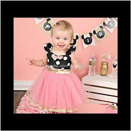 Baby Girl Cartoon Polka Dot Infant Lovely Party Tutu Kids Princess Lace J0Umg Girls Qn3St