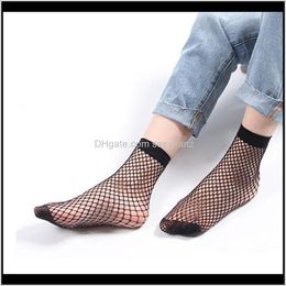Hosiery Underwear Apparel Drop Delivery 2021 1Pair Fishnet Socks Sexy Womens Breathable Mesh Nets Thin Sock Ladies Hollow Out Harajuku Nylon
