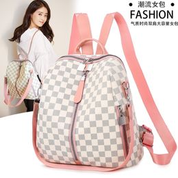 PU Leather Classic Backpack Luxurious Designer Small Backpack European and American style Vintage Bags for Women Leisure Bags K726