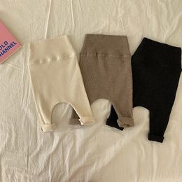 Baby Girl Ribbed Big Pp Pants Babies Boy Leggings Bebe Pantalones Elastic Cotton Comfortable Trousers For The Kids 210413