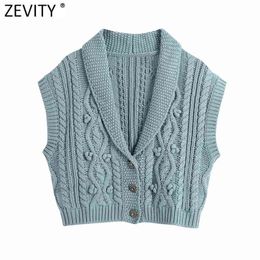 Women Fashion Ball Appliques Crochet Twist Knitting Sweater Female Sleeveless Casual Vest Chic Cardigans Tops S677 210416