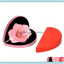 Packaging & Jewelrylove Heart Shape Proposal Wedding Ring Display Holder Box Jewellery Storage Case Pouches, Bags Drop Delivery 2021 Wrdal