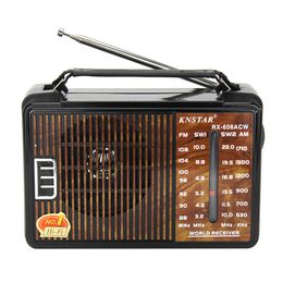 RX-608AC Radio FM AM SW1-2 4 Bands Retro Portable Semiconductor Player Bulit-in Speaker
