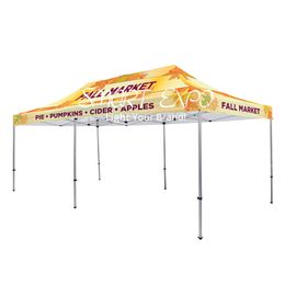 Custom 10 X 20 Canopy Tents for Brand Advertising Display with Aluminium Frame 600D Polyester Printing Wheeled Bag