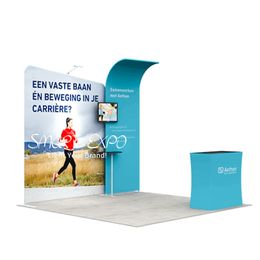 Advertising Display 10x10 Expo Booth Exhibition Equipment with Frame Kits Custom Printed Graphics Carry Bag