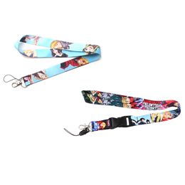 10pcs/lot J2554 Creative Anime Cosplay Lanyard Keychain Lanyards for key Badge ID Mobile Phone Rope Neck Straps Accessories Gift