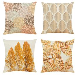 Pillow Case Home Decor Cushion Cover Fall Autumn Leaves Pillowcase Decoration Sofa Party Holiday Gift