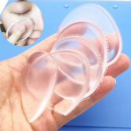 silicone powder UK - Flawless Smooth Silicone Powder Puff Transparent Soft Jelly Puffs Cosmetic Silica Gel Makeup Face Cleaning Tools