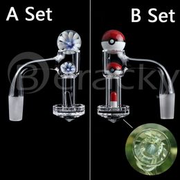 Two Styles Full Weld Diamond/Facted Bottom Smoking Terp Slurper Quartz Banger With Glass Marbles Sets 45&90 Degree Bevelled Edge Seamless Slurpers Nails For Dab Rigs