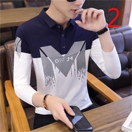 men's solid Colour cotton round neck long-sleeved t-shirt bottoming shirt 210420