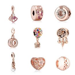 Se encaixa Pandora Pulseiras 20 pc Dreamcatcher Dreamcatcher Balão de Ar Quente Coroa Sereia Cristal Charms Beads Prata Charms Bead para Mulheres DIY Europeia Colar Jóias Accessorie