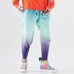 Mens Spring Cargo Pants Trousers Men Korea Style Sweatpants Fashion Street Wear Loose Plus Size Patchwork Men's