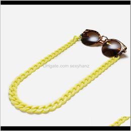 Frames Eyewear & Fashion Drop Delivery 2021 Colourful Acrylic Punk Link Chain Glasses Chains Sile Eyeglasses Cord Sunglasses Necklace Band Acc