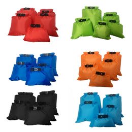 5 Pcs/Set Outdoor Swimming Waterproof Bag Camping Rafting Storage Dry Bag With Adjustable Strap Hook Bag 316 Z2