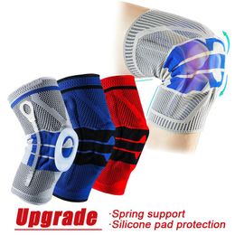 Piece Silicone Knee Brace Strap Patella Medial Support Strong Meniscus Compression Protection Running Sport Pads Sleeves Elbow &