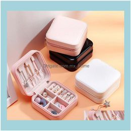 Bins Housekeeping Organisation Home & Gardenjewelry Box Portable Travel Storage Boxes Organiser Pu Leather Display Case For Necklace Earring