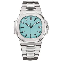 2019 dhgate kleider 【code: OCTEU06】2020 Männer Automatik-Uhren 5711 Silberband blau rostfreies Mens mechanische montre de luxe Armbanduhr