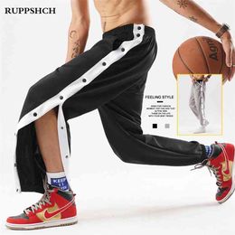 Spring And Summer Men Breasted Basketball Training Sports Pants Casual Loose Large Size Hip Hop Trendy 210715