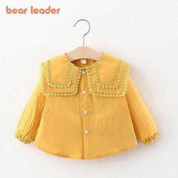 Bear Leader Toddler Girls Casual Clothes Fashion born Baby Spring Lace Shirts Korean Princess Sweet Clothes For 0-3Y 210708