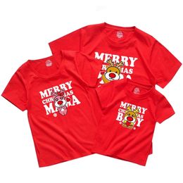 Dad Mom Baby Christmas Clothing For Family Shirt Matching Outfits Clothes Mother Daughter Father Son Look Mommy and Me T-Shirt 210417